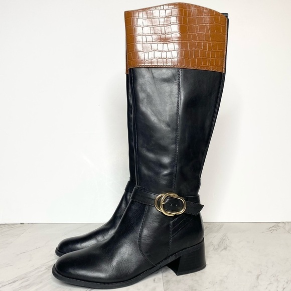 Marc Fisher Hailin Leather Tall Boot 7 1/2 - Picture 1 of 13